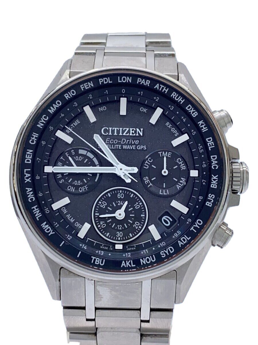 【中古】CITIZEN◆ソーラーウオッチ/アナログ/ステンレス鋼/GRY/SLV/F950-T024530//【服飾雑貨他】