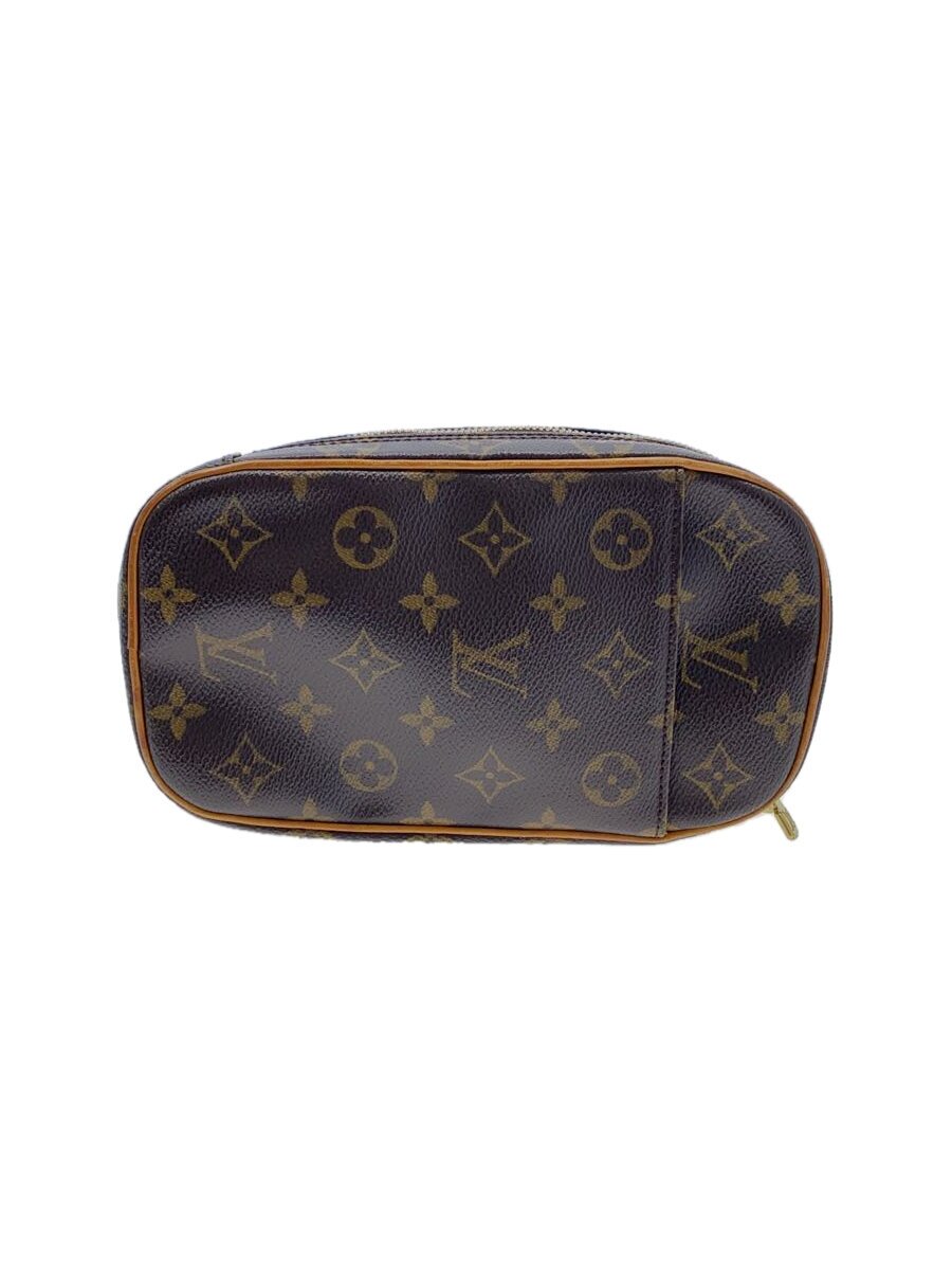 【中古】LOUIS VUITTON◆ポシェット・ガンジュ_モノグラム・帆布_BRW/なめし革/BRW/モノグラム【御徒面子】