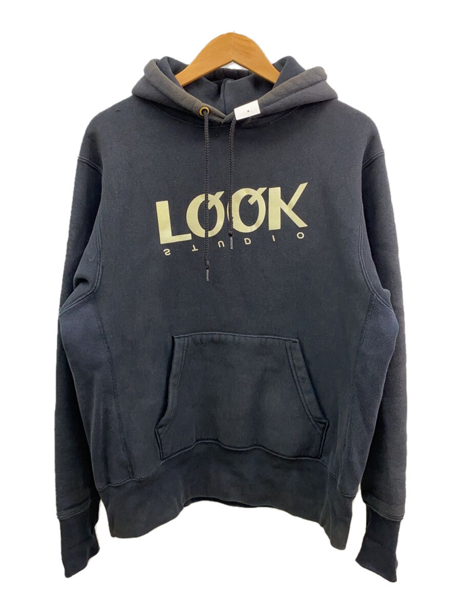 【中古】LQQK STUDIO◆パーカー/M/綿織物/BLK/無地//【メンズウェア】