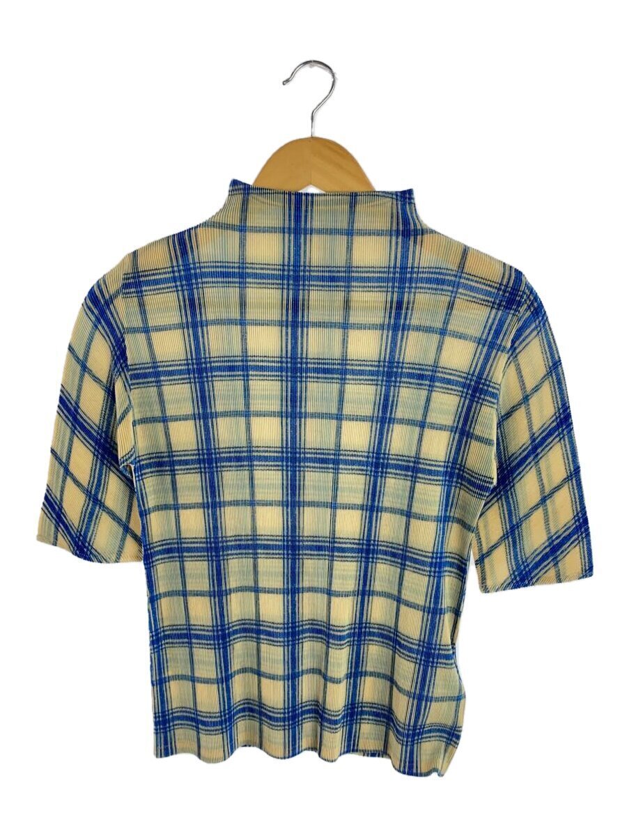 【中古】PLEATS PLEASE ISSEY MIYAKE◆半袖カットソー/3/ポリエステル/BLU/読み合わせる/PP91FK313【レディース御召しもの】
