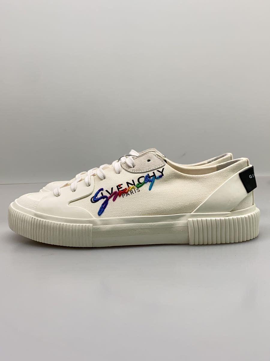 【中古】GIVENCHY◆ローカットスニーカー/40/WHT/帆布【シューズ】