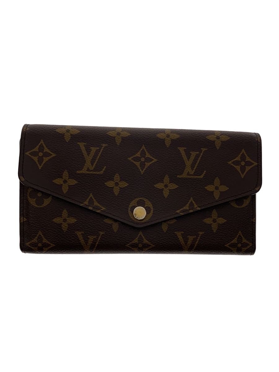 【中古】LOUIS VUITTON◆2)ポルト・フォイユ・サラ_モノグラム・キャンバス/PVC/BRW/メンズ【服飾雑貨他】
