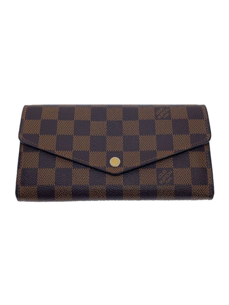【中古】LOUIS VUITTON◆2)ポルト・フォイユ・サラ_ダミエ・エベヌ_BRW_ブラウン/PVC/BRW/レディース/N63209【服飾雑貨他】 27,804円