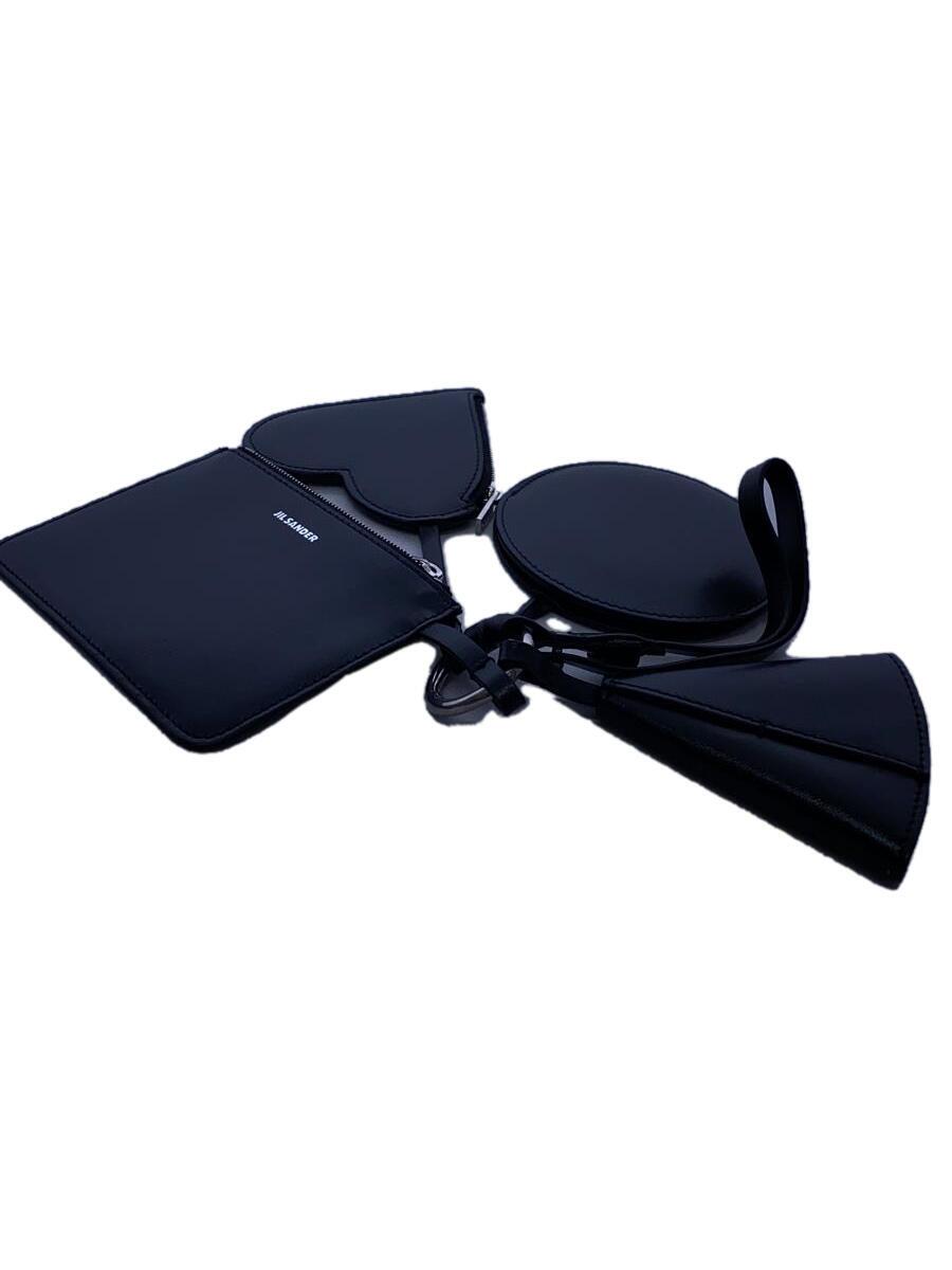 【中古】JIL SANDER◆Multi Pouch Keyring/牛皮/BLK/レディース/J55VL0001 P5073【服飾雑貨他】