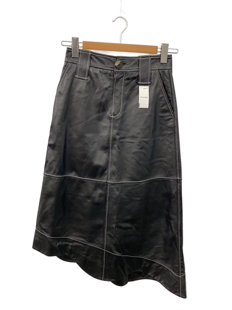 【中古】GANNI◆スコート/34/羊革/BLK/無地/32-05-14-05002【レディースお召しもの】