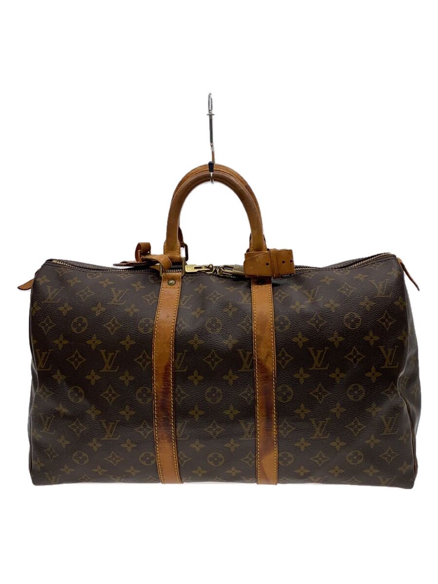 【中古】LOUIS VUITTON◆キーポル45_モノグラム・帆布_BRW/PVC/BRW/モノグラム//【御徒面子】