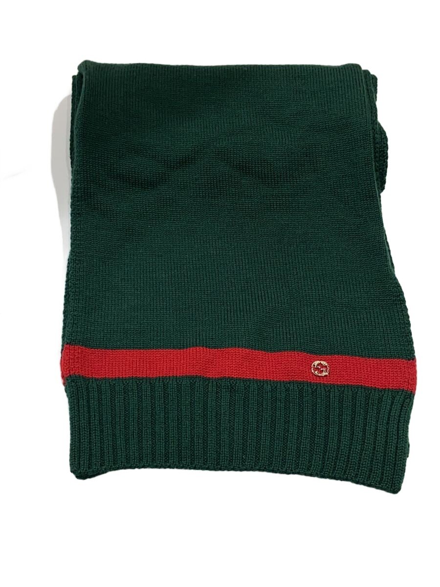 【中古】GUCCI◆えり巻き/羊毛/GRN/レディース//【服飾雑貨他】