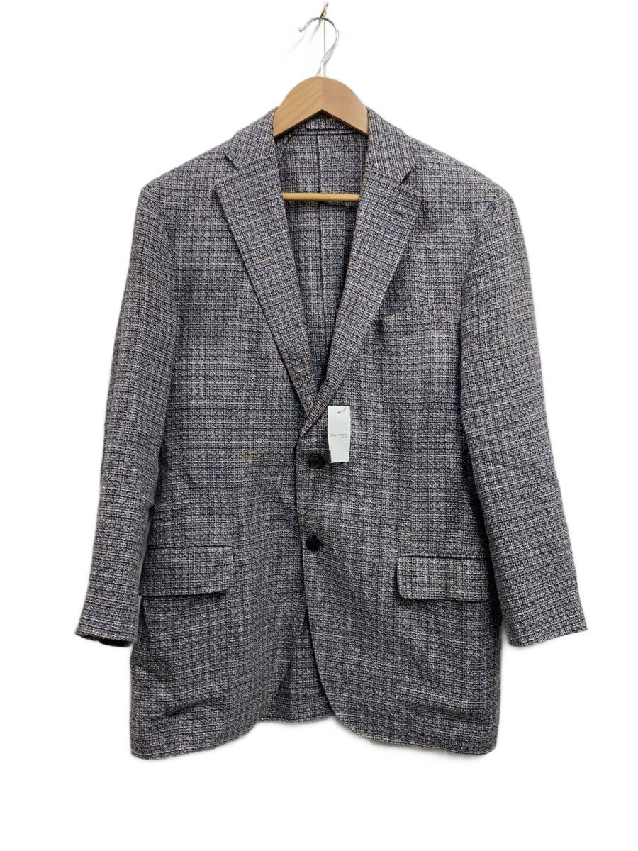 【中古】LARDINI◆リネン綿織物/テーラードジャケット/50/綿織物/マルチ色つや/EA530AE【メンズウェア】