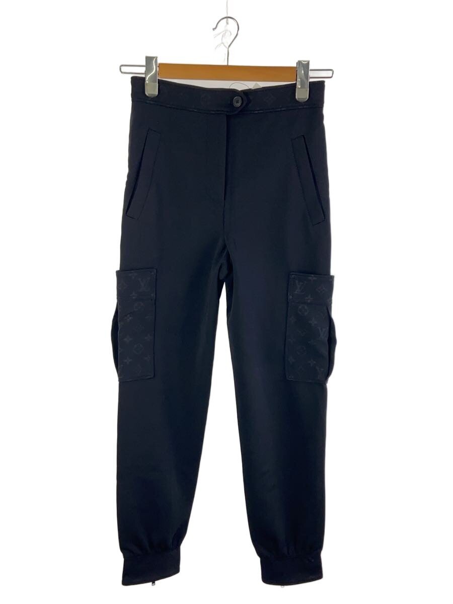 【中古】LOUIS VUITTON◆22SS/モノグラムカーゴジョガーパンツ/モノグラム/下つ方/34/ナイロン/BLK//【レディース御召しもの】