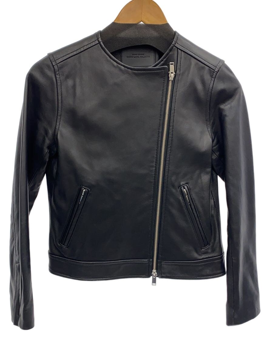 【中古】UNITED ARROWS green label relaxing◆なめし革上衣・上衣/36/羊革/BLK/3625-199-1369【レディース御召しもの】