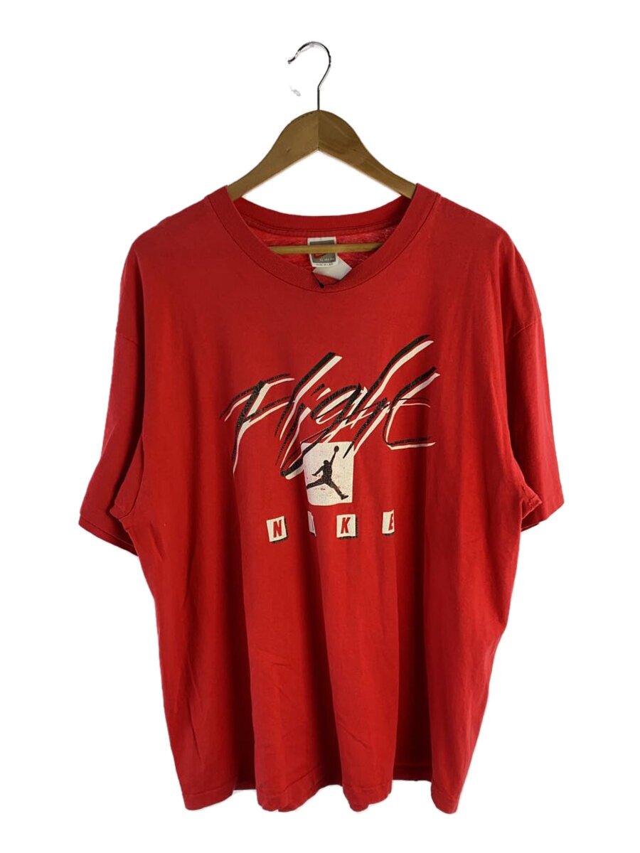 【中古】NIKE◆90s/USA製/銀引き舟/プルオーバー/XL/綿織物/RED/無地//【メンズウェア】