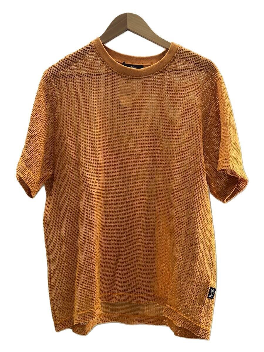 【中古】STUSSY◆プルオーバー/M/綿織物/ORN/1140291/22ss/COTTON MESH SS CREW【メンズウェア】