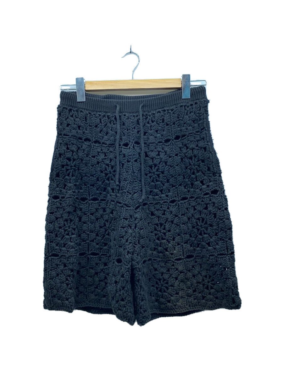 【中古】elephant TRIBAL fabrics◆CROCHET KNIT BERMUDA SHORTS/遊撃手ズボン下/FREE/BLK/E22SS-ST-ST04A【メンズウェア】