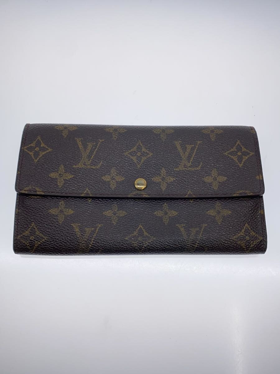 【中古】LOUIS VUITTON◆2)ポシェット・ポルト・モネ・クレディ_モノグラム・帆布_BRW/PVC/BRW/レディース//【服飾雑貨他】