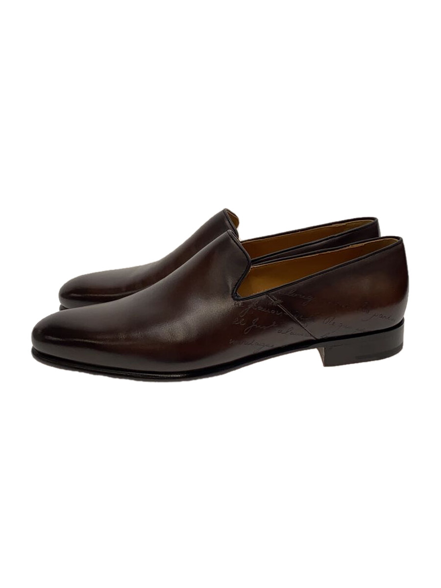 【中古】BERLUTI◆スリッポン/UK8.5/BRW/なめし革【シューズ】