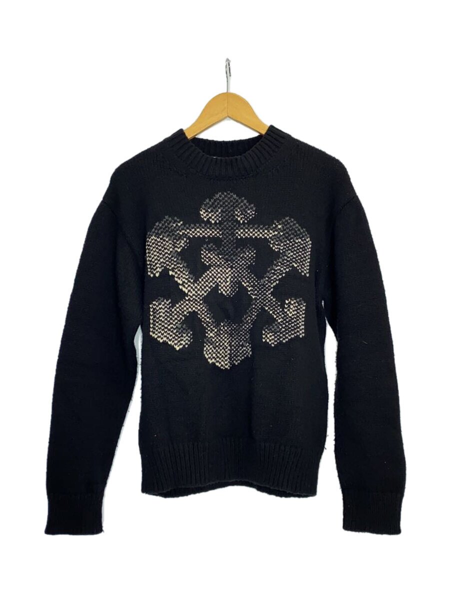 【中古】OFF-WHITE◆3D Arrow Chunky Knit Sweater/S/羊毛/黒いこと/omhe085f21kni002【メンズウェア】