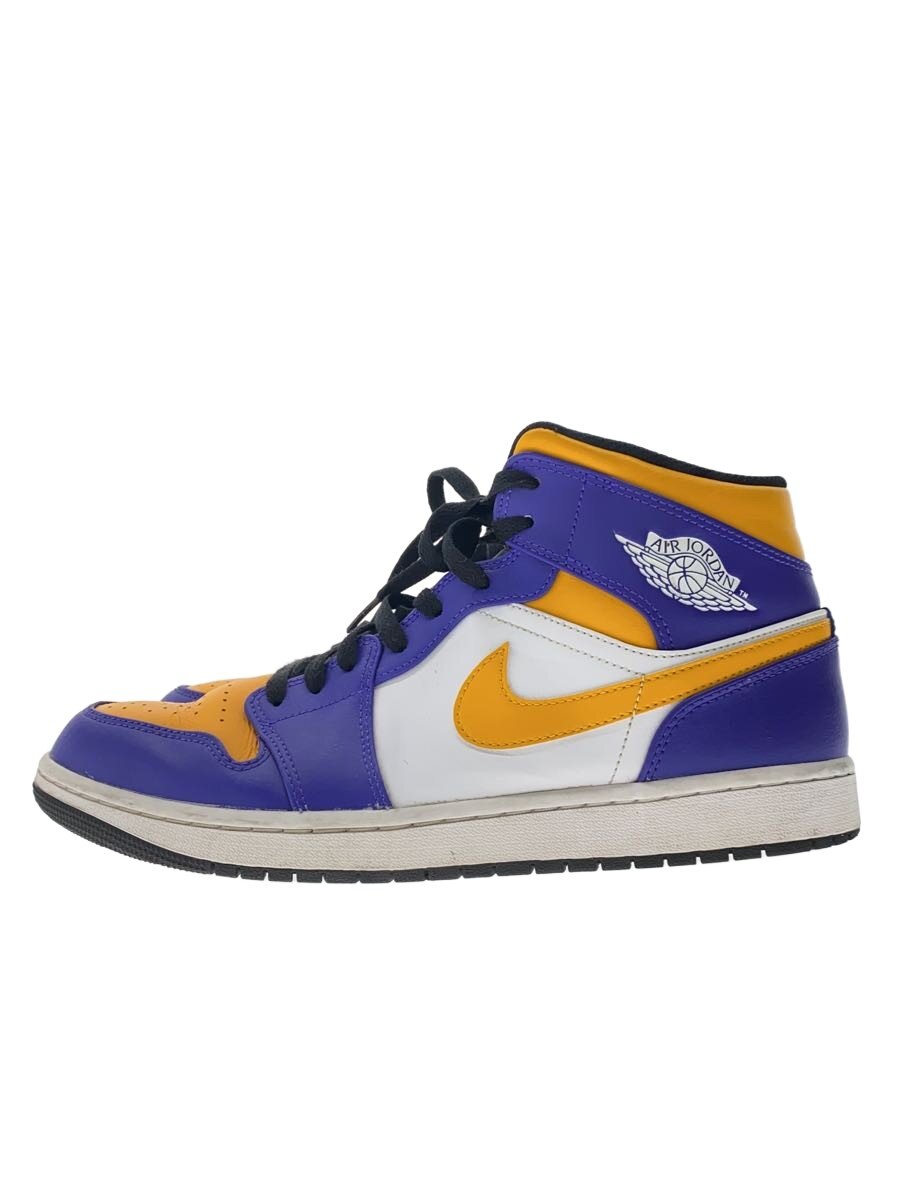 【中古】NIKE◆AIR JORDAN 1 MID_大気圏 ジョーダン 1 ミッド/29糎/PUP【シューズ】