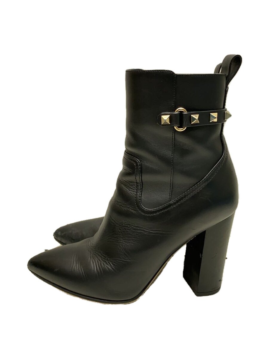 【中古】VALENTINO GARAVANI◆遊撃手ブーツ/35.5/BLK/なめし革【シューズ】