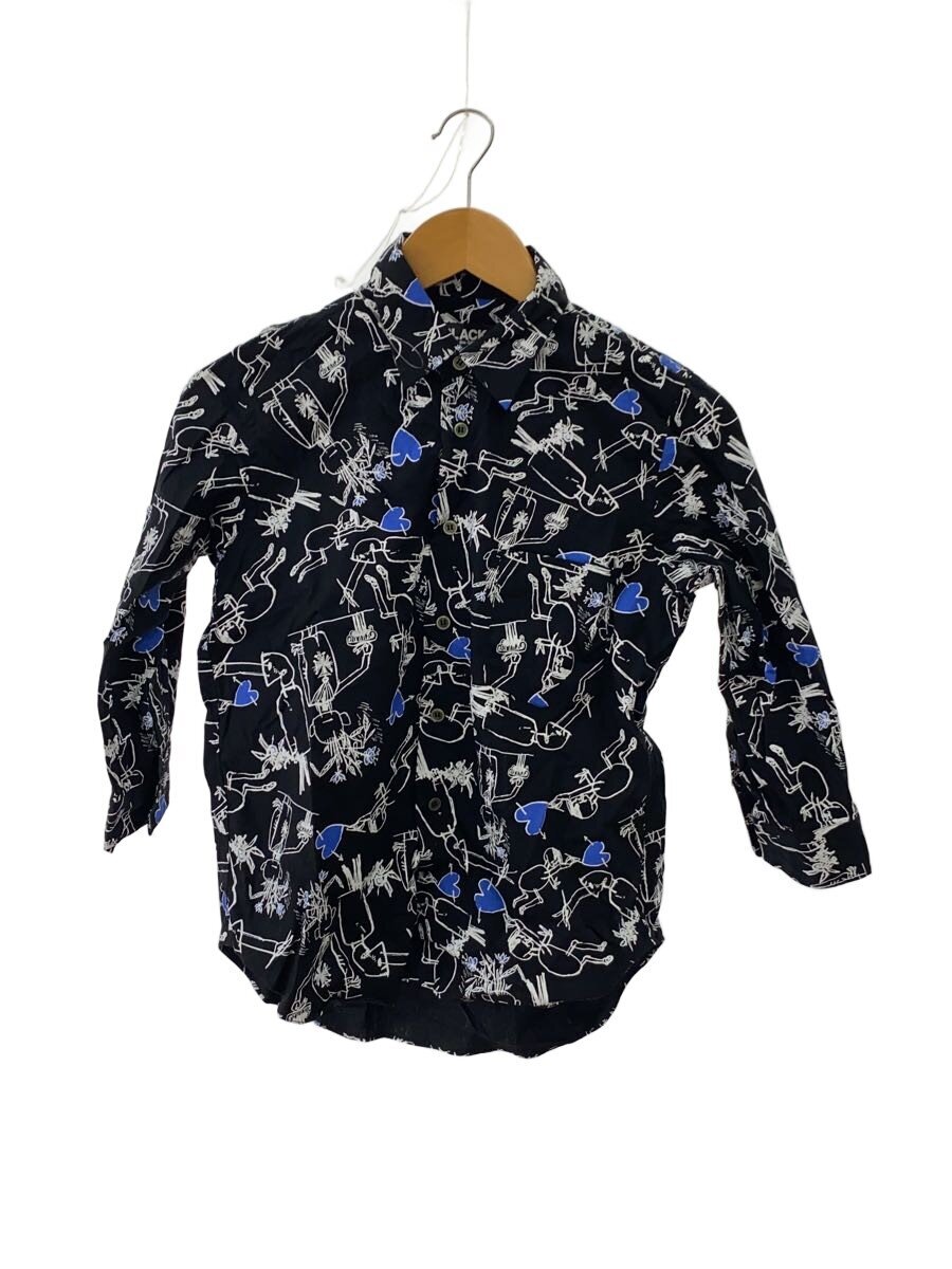 【中古】BLACK COMME des GARCONS◆ハート形/AD2014/７分袖トップ/XS/1O-B007//【レディース御召しもの】