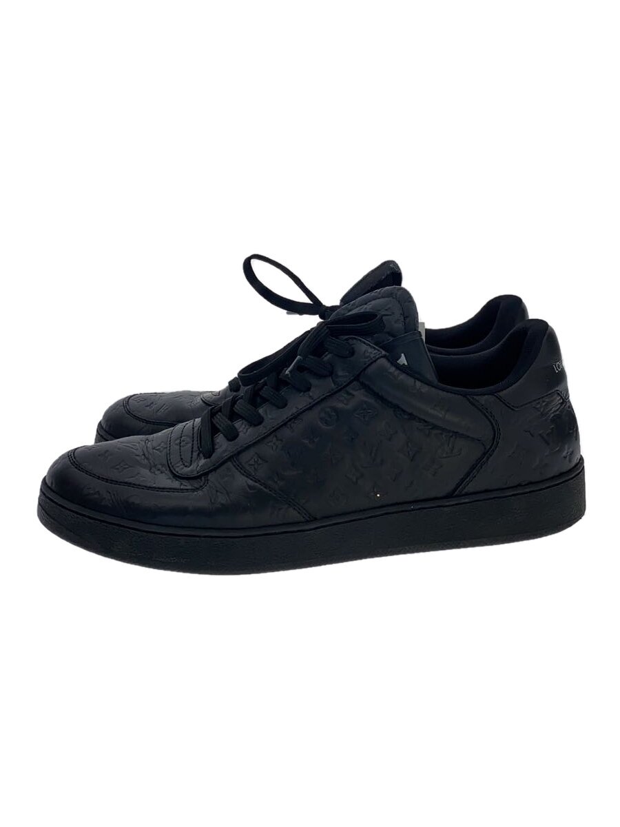 【中古】LOUIS VUITTON◆22AW/リヴォリ・モノグラム/ローカットスニーカー/UK8.5/BLK/なめし革【シューズ】