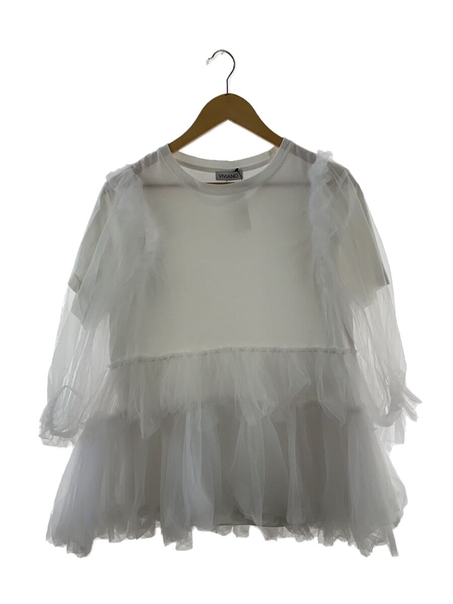 【中古】VIVIANO/半袖カットソー/M/綿織物/WHT/VS-SS23-CS06【レディース御召しもの】