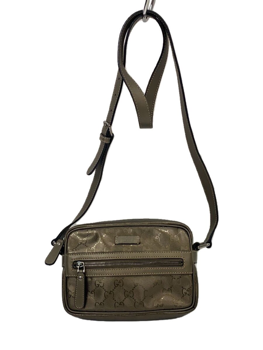 【中古】GUCCI◆ショルダーバッグ_GGスプリーム/PVC/BEG/総柄【御徒面子】