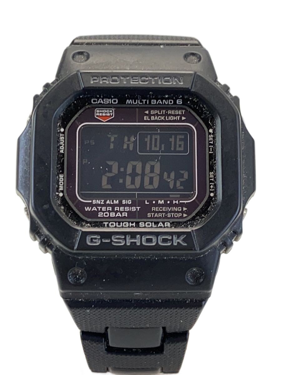 【中古】CASIO◆ソーラーウオッチ・G-SHOCK/デジタル/ステンレス鋼/BLK/BLK【服飾雑貨他】