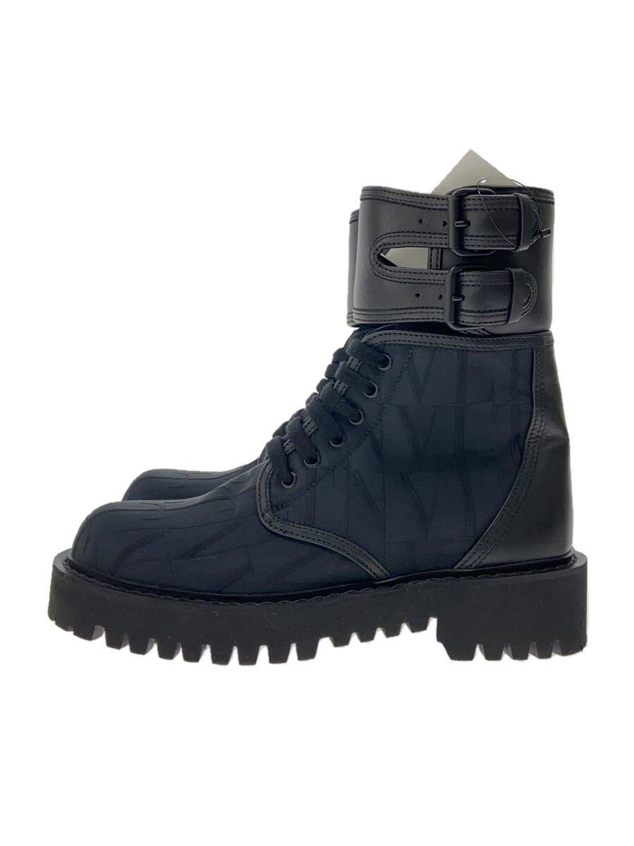 【中古】VALENTINO◆ブーツ/40/黒いこと/なめし革/TWE62Y2【シューズ】
