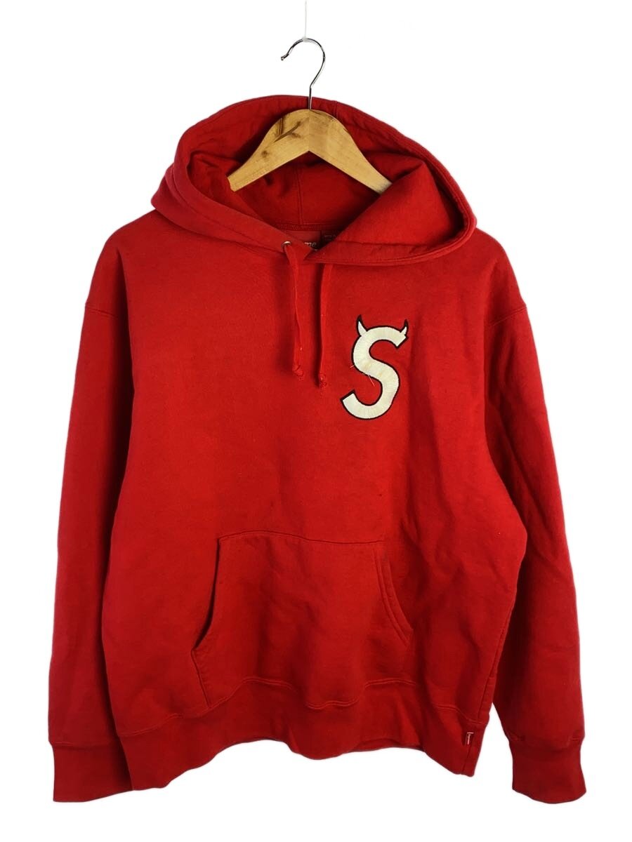 【中古】Supreme◆刺しゅう解れ・シミ有、リストバンド汚れた状態有/22AW/S Logo Hoooded Sweartshirt/【メンズウェア】