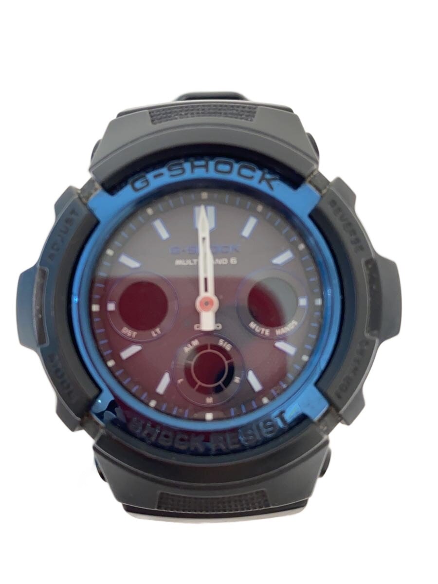 【中古】CASIO◆ソーラーウオッチ・G-SHOCK/デジアナ/BLK【服飾雑貨他】