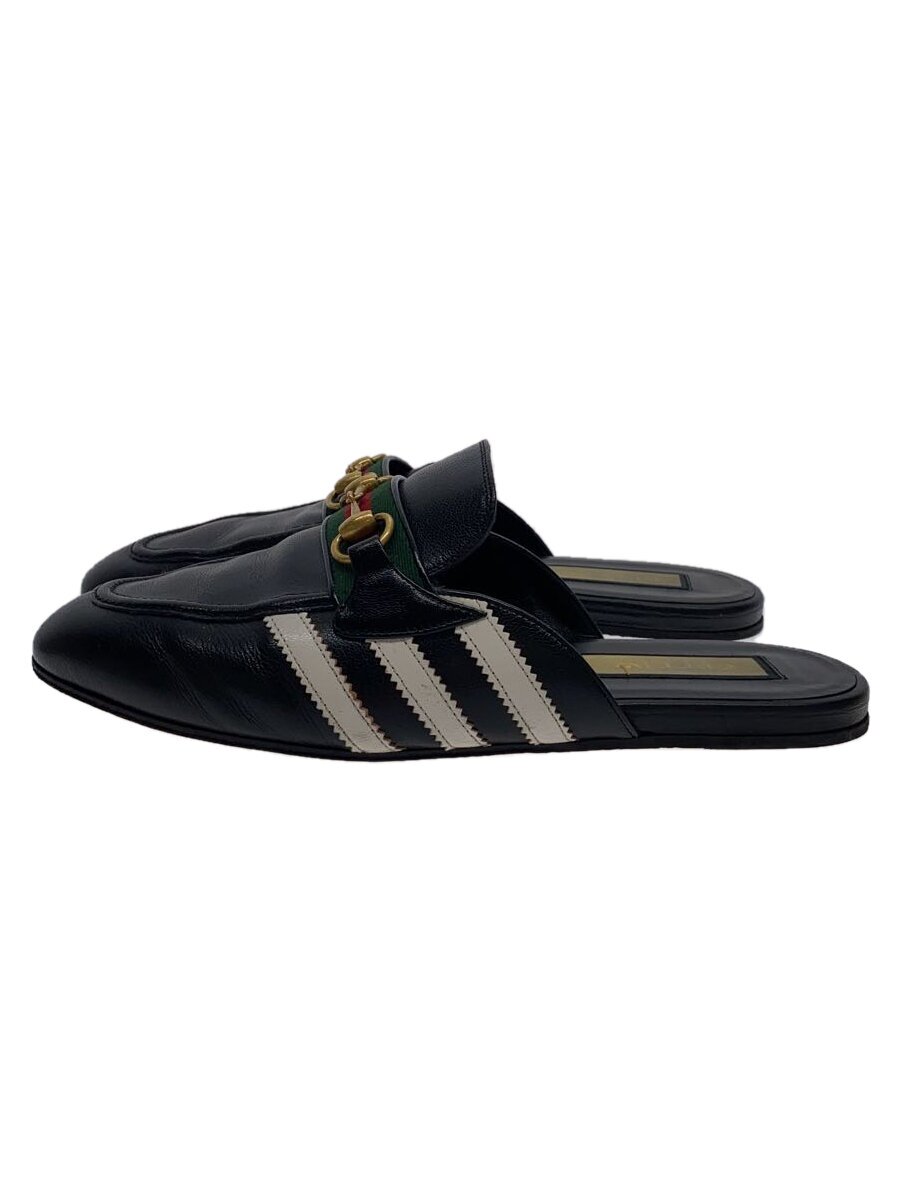 【中古】GUCCI◆置き目毛皮/UK9.5/BLK/なめし革/721481/ホースビットレザーミュール//【シューズ】