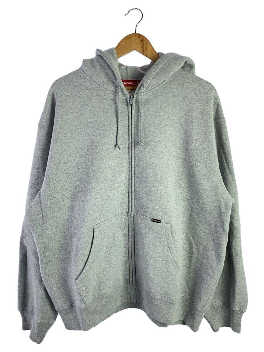 【中古】Supreme◆ジップパーカー/L/綿織物/GRY【メンズウェア】