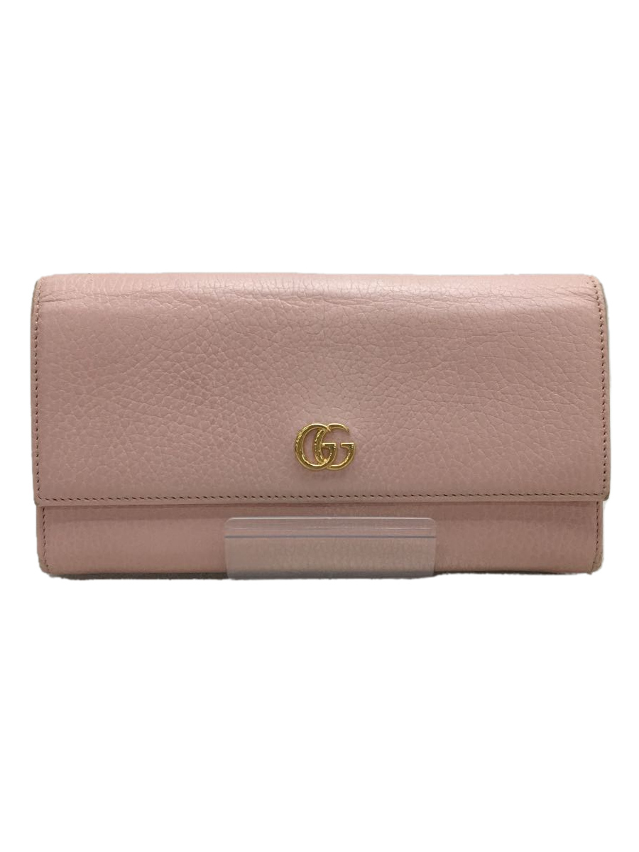 最新人気 GUCCI 長サイフ_GGマーモント 456116 レザー ピンク