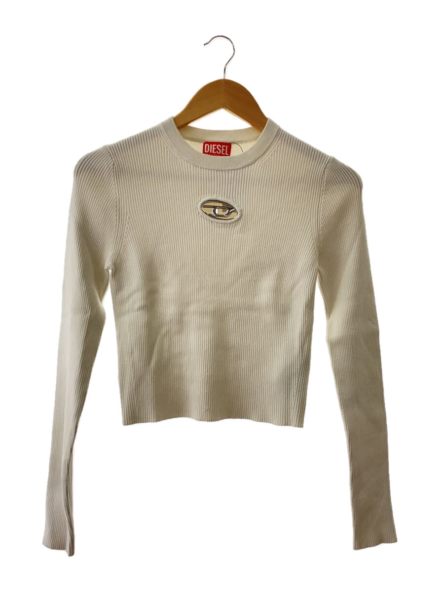 【中古】DIESEL◆M-VALARY/セーター/ニット/レーヨン/WHT/オーバルD/白/カットアウト/【レディースウェア】｜2ｎｄ STREET 店