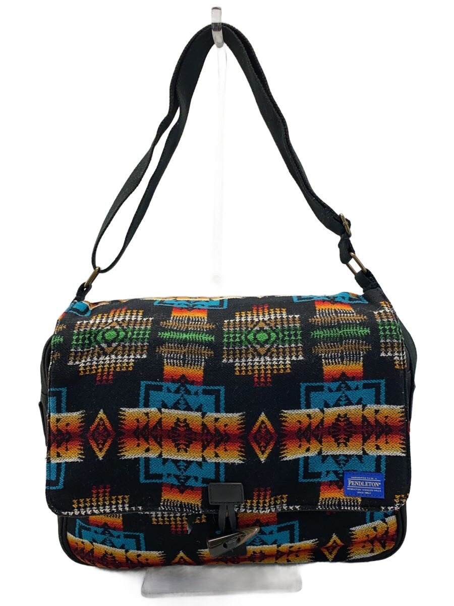 【中古】PENDLETON◆ショルダーバッグ/羊毛/BLK【御徒面子】