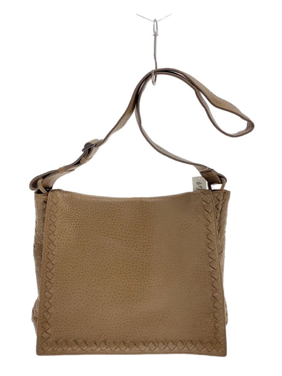 【中古】BOTTEGA VENETA◆ショルダーバッグ/なめし革/BRW/221065//【御徒面子】