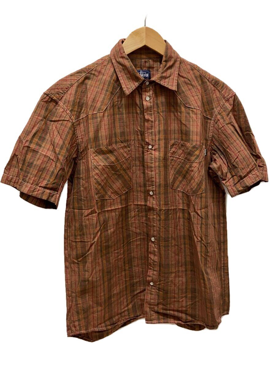 【中古】STUSSY◆半袖プルオーバー/M/綿織物/ORN/読み合わせる/90s/紺引き舟/USA製【メンズウェア】