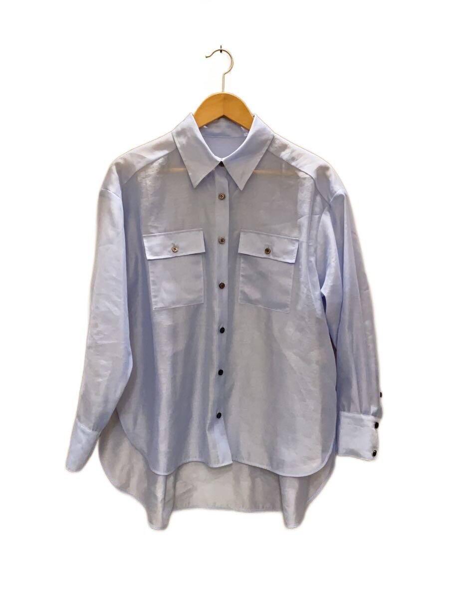 【中古】Diagram GRACE CONTINENTAL◆25SS/マットシアー長袖トップ/36/ポリエステル/BLU/03252 41323-00【レディースお召しもの】