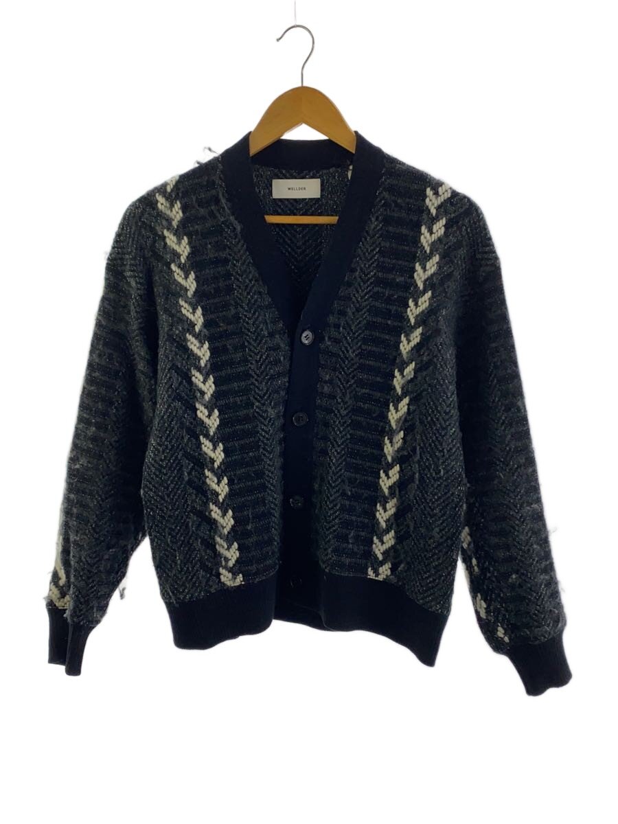 【中古】WELLDER◆ジレー(朦々たる)/1/羊毛/BLK/総柄/WL20AKN03【メンズウェア】