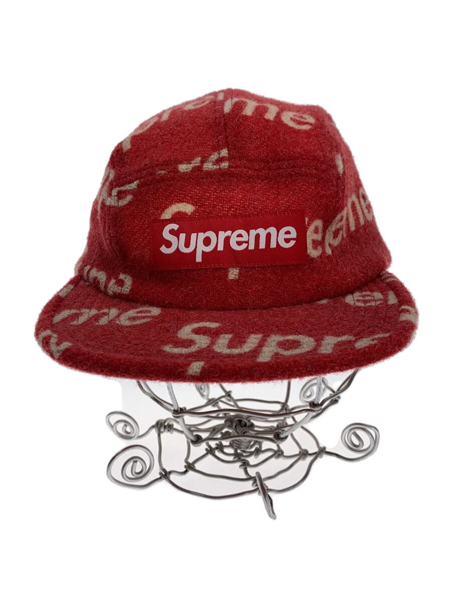 【中古】Supreme◆旗がしら/羊毛/RED/総柄/メンズ【服飾雑貨他】