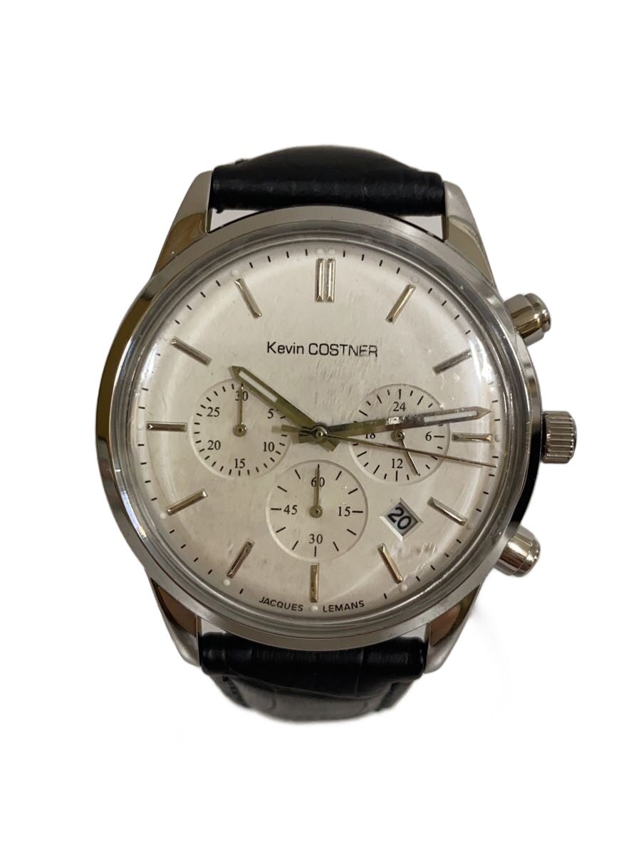 【中古】Jacques Lemans◆石英ウオッチ/アナログ/WHT/BLK/KC-103A【服飾雑貨他】