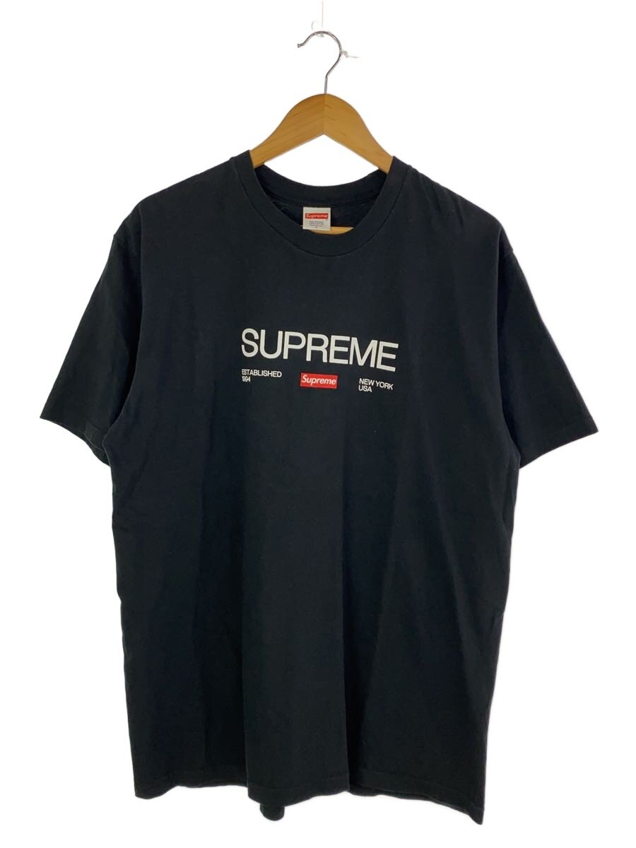 【中古】Supreme◆21FW/Est. 1994 Tee/プルオーバー/L/綿織物/BLK【メンズウェア】