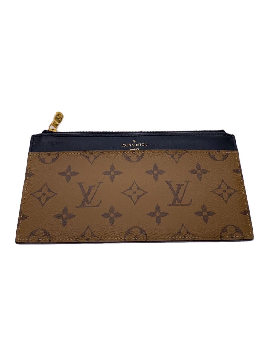 【中古】LOUIS VUITTON◆か細い金入れ_モノグラム・リバース/PVC/BRW/総柄/M80390【服飾雑貨他】