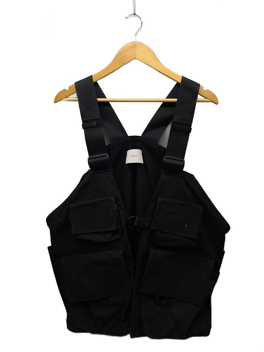 【中古】stein◆20SS/SYSTEM VEST/取り合わせより良い/S/綿織物/BLK/無地/ST.133/日本製【メンズウェア】