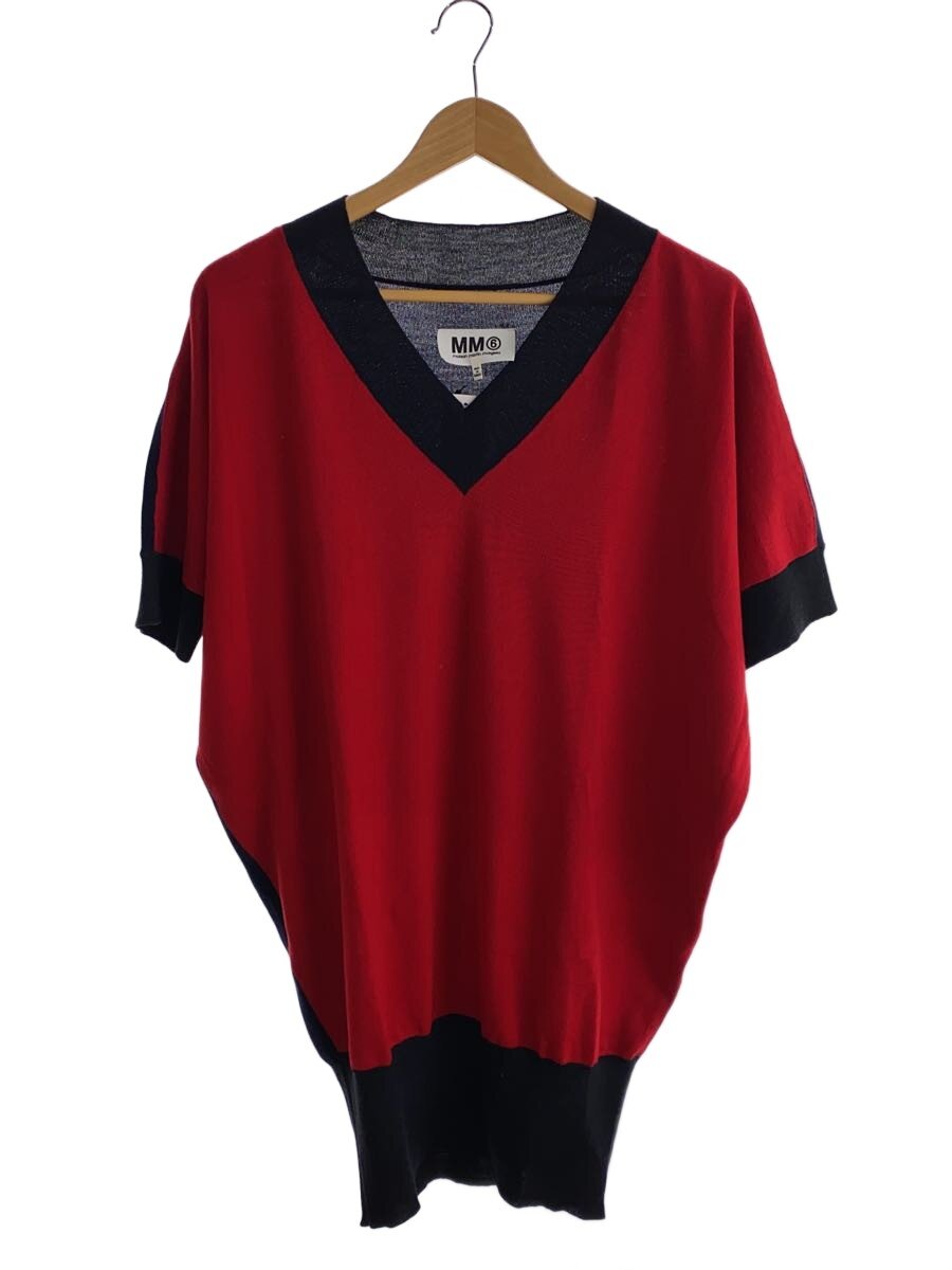 【中古】MM6◆半袖ニット/ニット・セーター(薄手)/--/--/RED/無地/S32HA0350//【レディースウェア】|2nd STREET 店