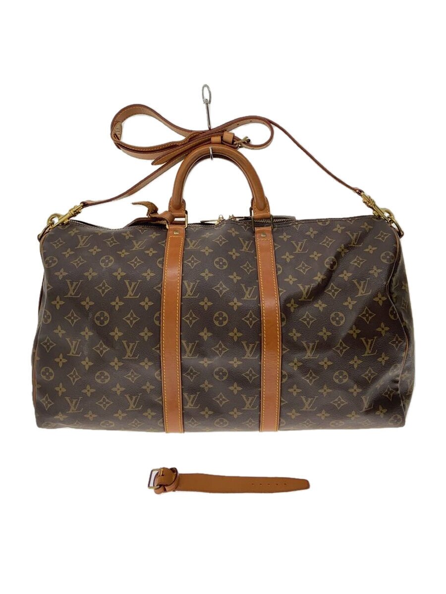 【中古】LOUIS VUITTON◆キーポル・バンドリエール50_モノグラム・帆布_BRW/PVC/BRW【御徒面子】
