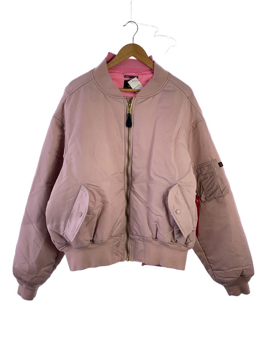 【中古】VETEMENTS◆MA-1/飛翔上衣/M/ナイロン/PNK/MIL-J-82790J【メンズウェア】