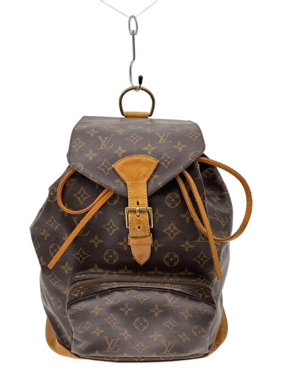 【中古】LOUIS VUITTON◆モンスリ_モノグラム・キャンバス/PVC/BRW【バッグ】|2nd STREET 店