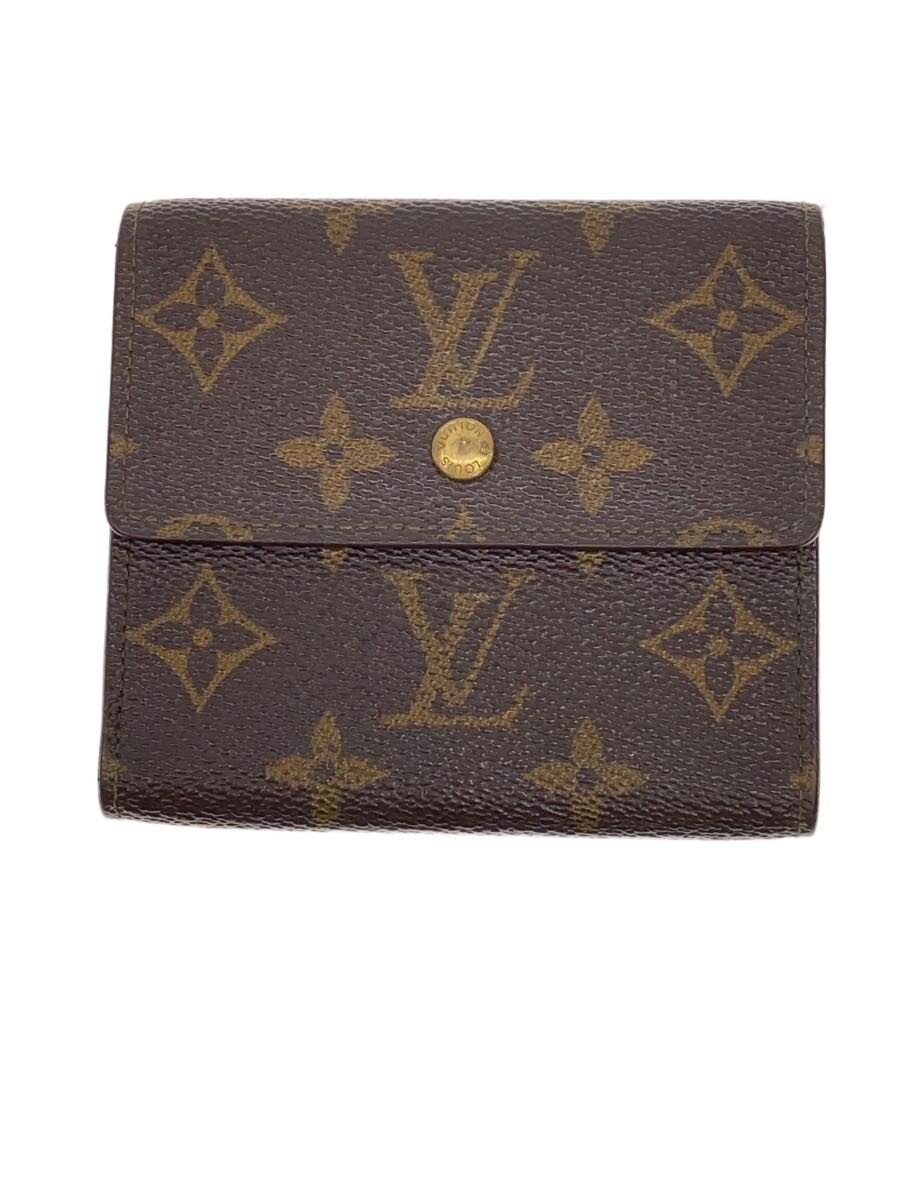 【中古】LOUIS VUITTON◆ポルト・モネ・ビエ・カルト・クレディ_モノグラム・キャンバス/PVC/BRW/総柄/メンズ【服飾雑貨他】