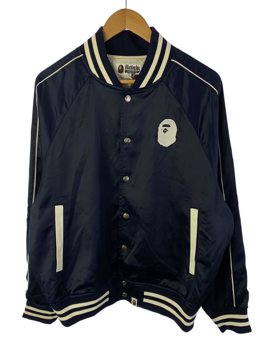 【中古】A BATHING APE◆スカジャン/L/ポリエステル/NVY/001LJK801005M【メンズウェア】｜2ｎｄ STREET 店